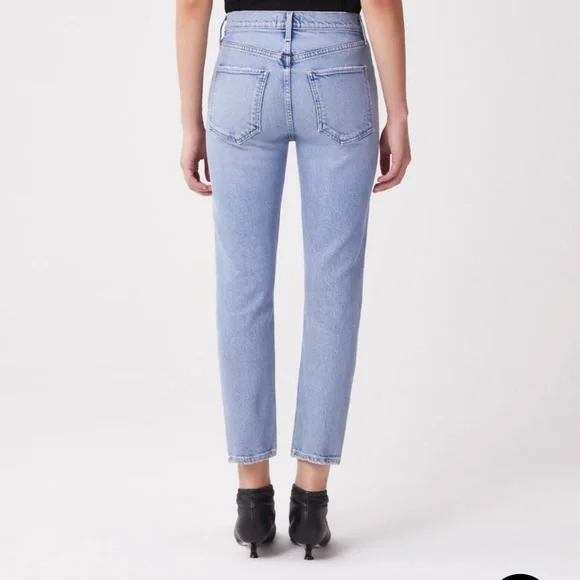 Agolde Jeans Agolde Riley High Rise Straight Crop In Shiver